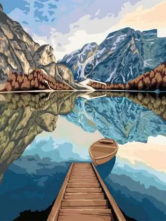 Ravensburger CreArt 25957 Canvas Edition: Lake Views - Paint by numbers for adults