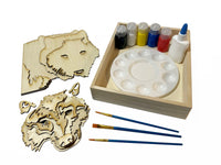Get Stacked Paint & Puzzle Kit - Gray Wolf