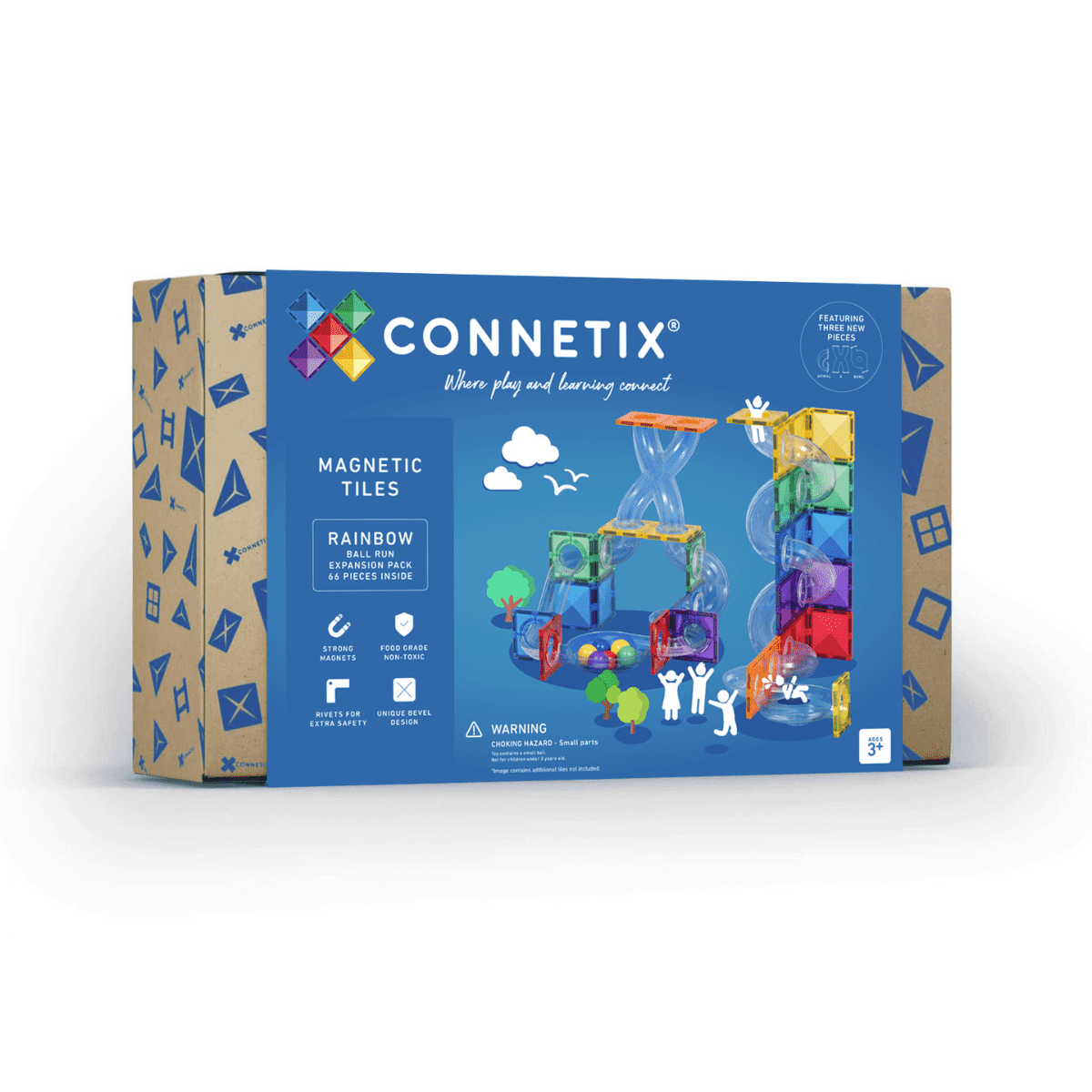 Connetix Rainbow Ball Run Expansion pack 66PC