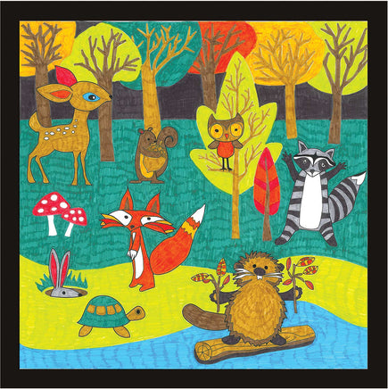 Color By Number Forest Friends